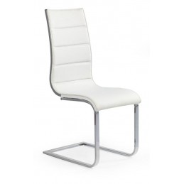 Designová jídelní židle K104, Bílá/šedé záda